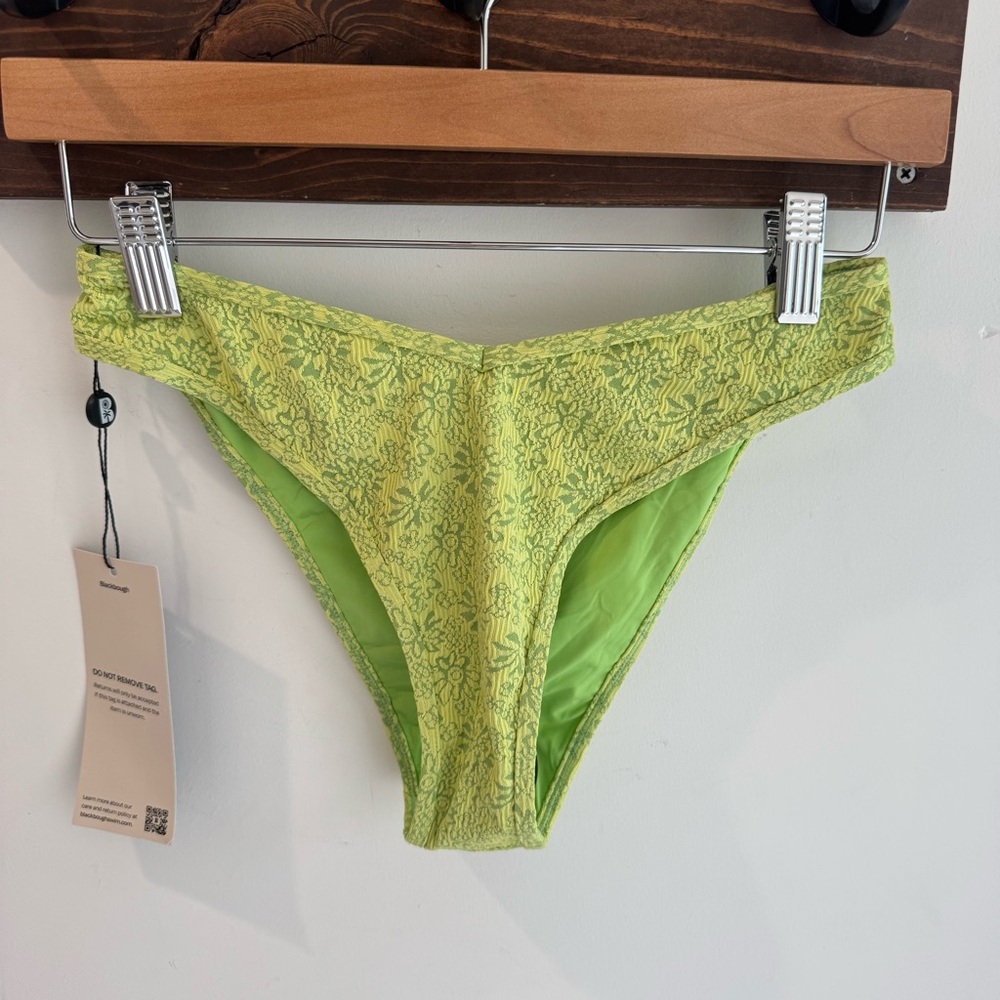 Blackbough Lime Green Floral Bikini Bottom
